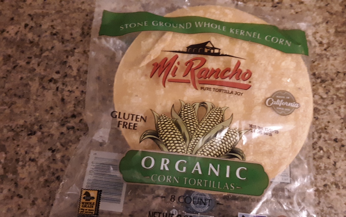 Living well in the 21st century. Corn tacos in a plastic bag. 