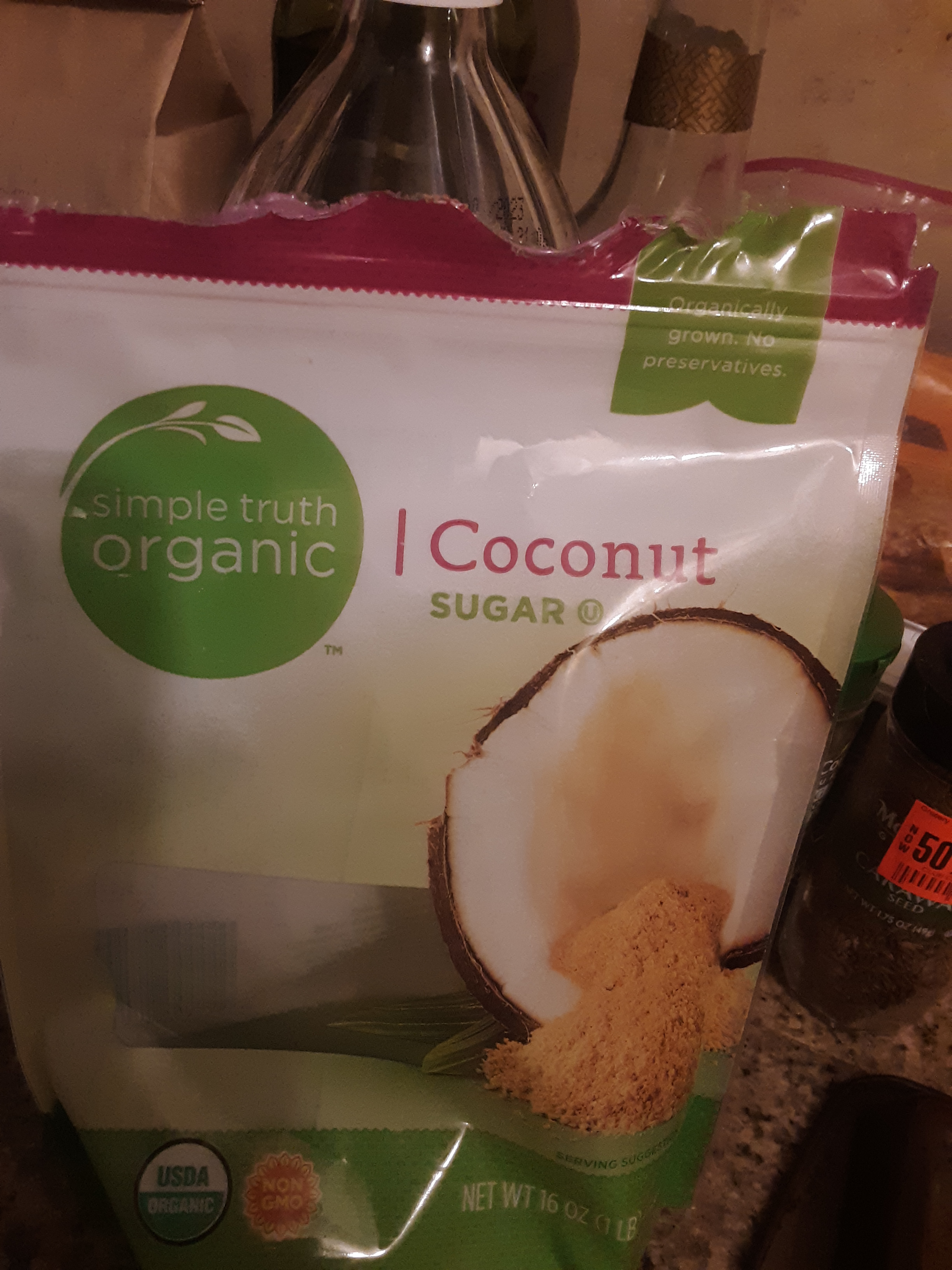 Living well in the 21st century. Limassol, Cyprus. Coconut sugar in a package. 