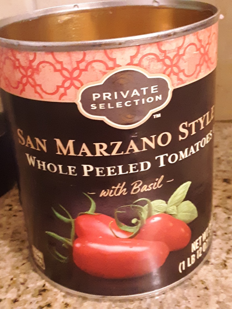Living well in the 21st century - Limassol, Cyprus - San marzano style can with a black and red label. 