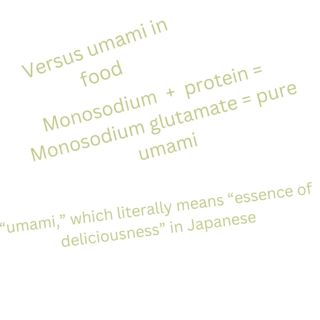 Living well in the 21st century - Limassol, Cyprus -Picture says, "versus umami in food. Monosodium + protein = monosodium glutamate = pure umami. Umami, which literally means "essence of deliciousness" in Japanese." 